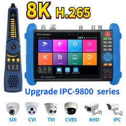 IP Camera Tester, Ipc 9800 Plus Series 7 Ip cctv Tester 4k H.265 Tvi Cvi Ahd Analog Ac 100 240v (EU Plug Cpi 9800movtadhs plus