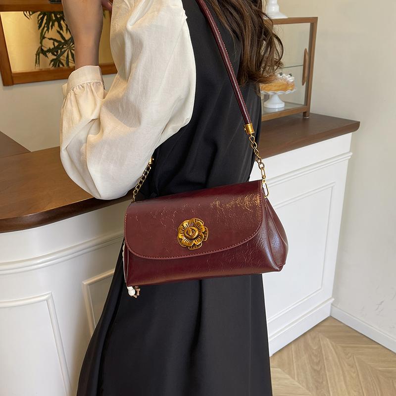  Túi đeo chéo nữ thời trang mới phong cách hiện đại thanh lịch cảm giác cao cấp túi xách tay retro và túi đeo vai 