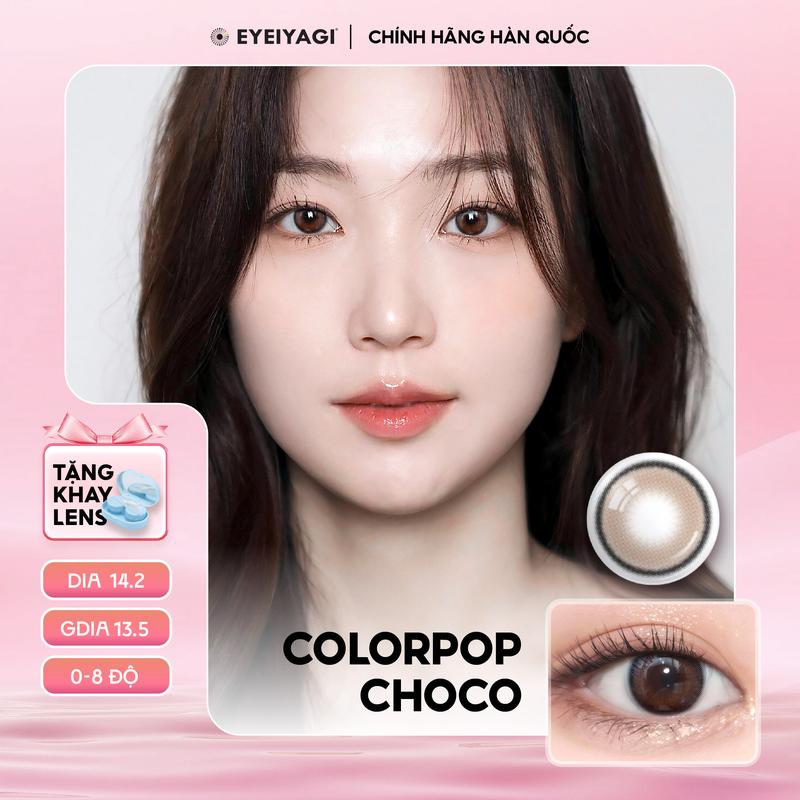 COLORPOP CHOCO - Lens Hàn Quốc EYEIYAGI nâu trong trẻo tự nhiên.