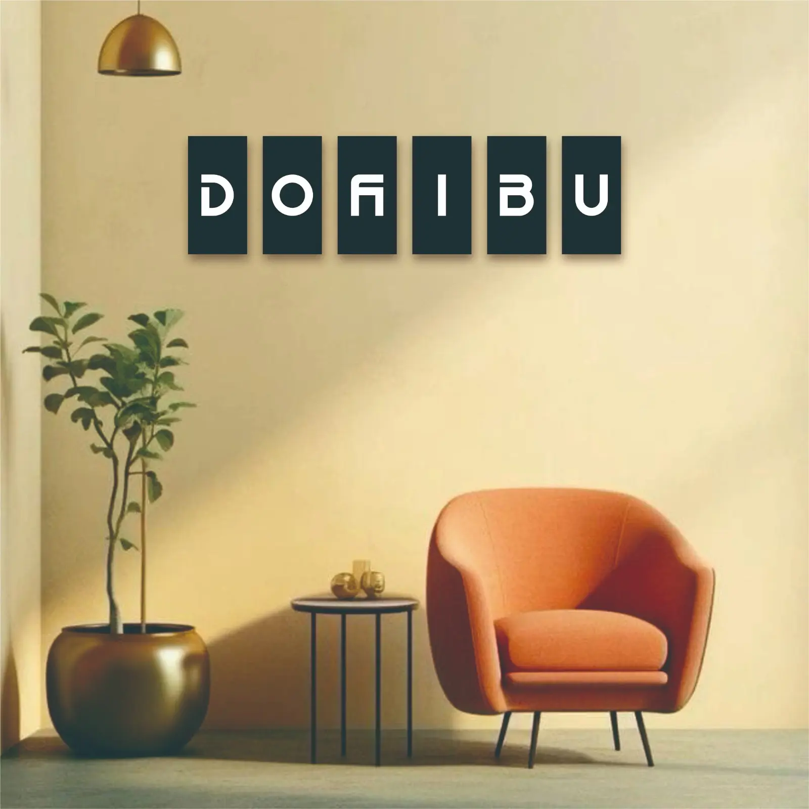 Hiasan Dinding Custom Huruf Nama Simple Dekorasi Rumah Kamar Tidur Ukuran 15X30 cm