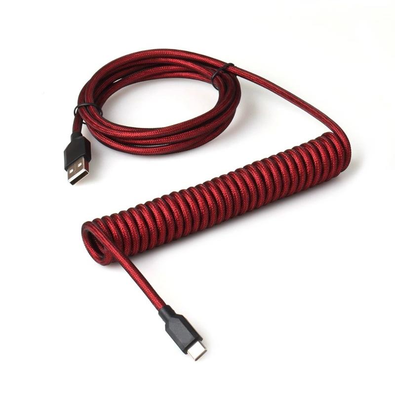 Mới Cắm Type C vào USB-A Cáp bàn phím cơ Đầu nối GX12 Thiết kế xoắn ốc Cáp bàn…
