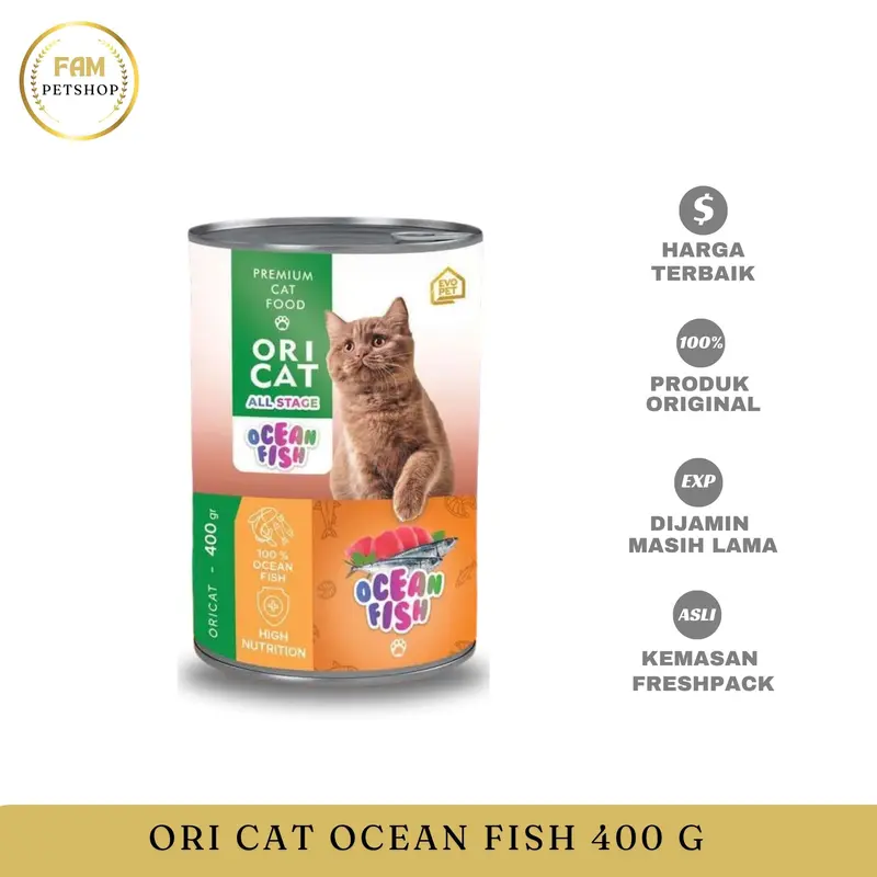 Ori Cat Kaleng 400gr Makanan basah Kucing Oricat 1
