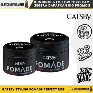 GATSBY Styling Pomade Perfect Rise Pomade Minyak Rambut Water Base Strong Hard 75 gram 30 gram