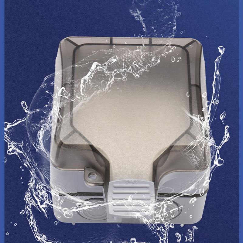 COD Stop Kontak IP66 Waterproof Outdoor Wall Socket Box Kotak Tahan Air Hujan Anti Debu stop  kontak 3