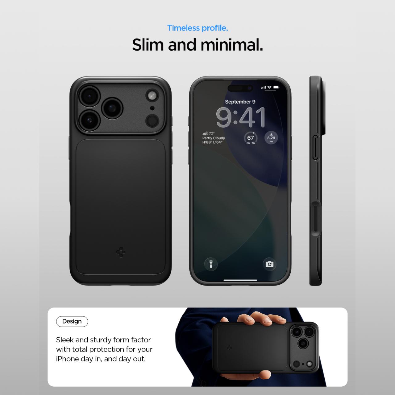 Spigen iPhone 17 Pro Case Thin Fit MagFit - Black ACS10339 (Offline SKU)