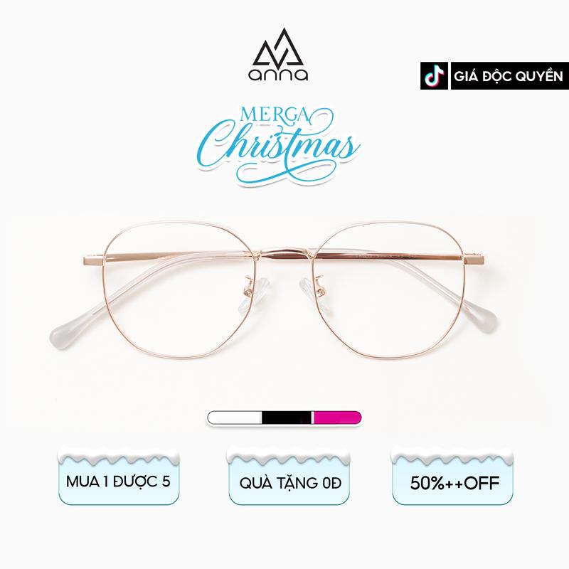   LIVE  Gọng kính mắt thời trang ANNA nam nữ dáng tròn chất liệu titan cao cấp LH1013 