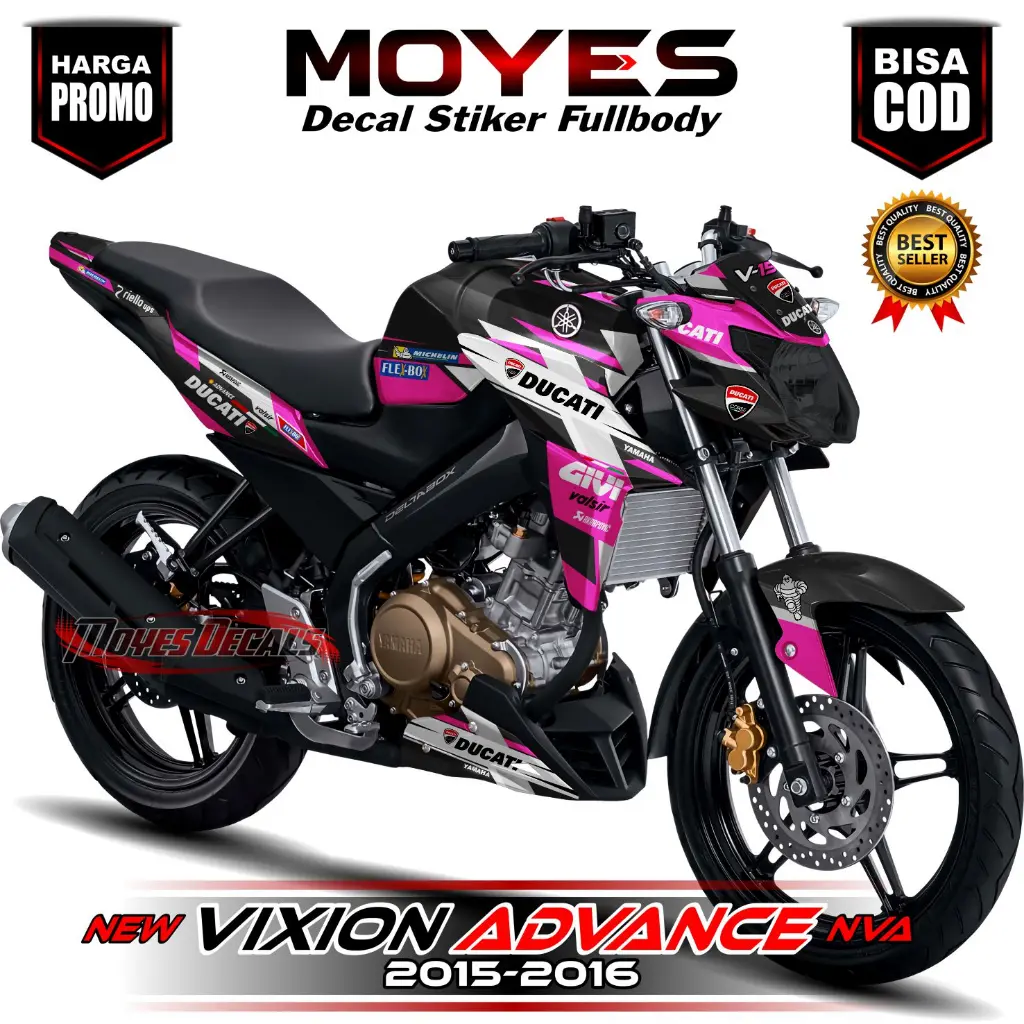 Decal Stiker Fullbody Yamaha Vixion Advance - Circuit Design Motorcycle Racing