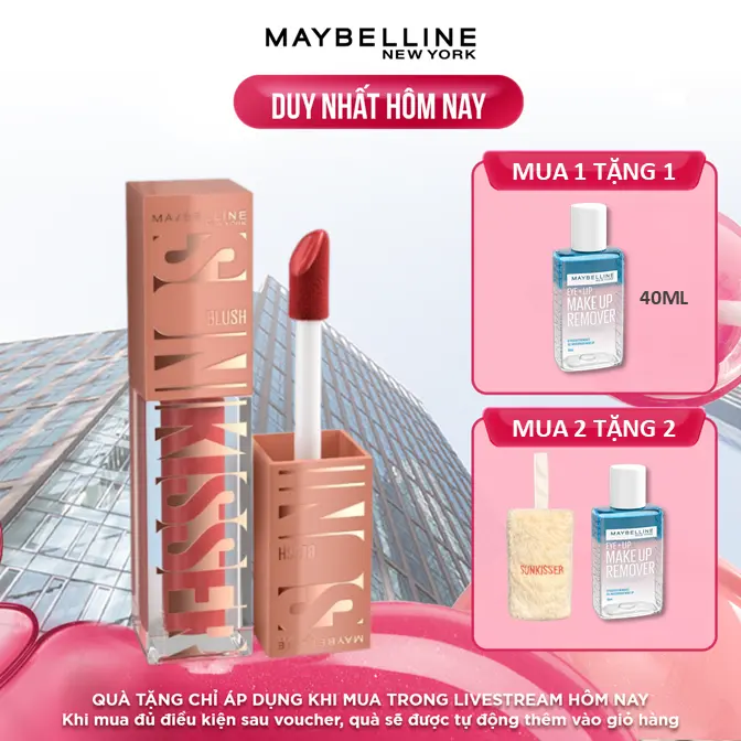 Má Hồng Kem Sunkisser Căng Mọng Bền Màu 12H Maybelline New York 4.7ml