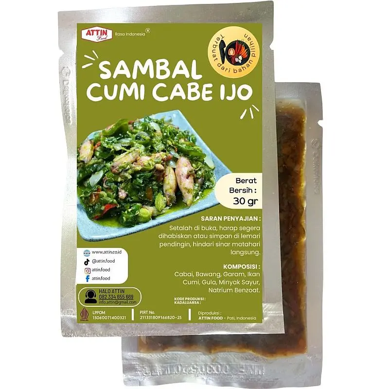 Sambal Cumi Cabe Ijo Sachet Siap Makan Food