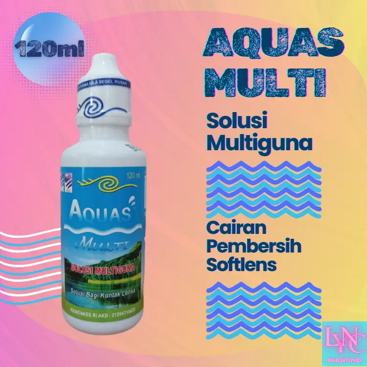 AQUAS MULTI Varian Air Softlens 60ml 120ml 15ml Cairan Eye  Lensa Tetes Soflen 2
