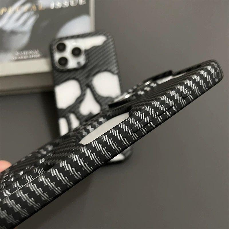 Maze Skeleton Carbon Case for iPhone 11 12 13 14 15 16 Promax Pro Aztech Case Carbon PC Softcase 4