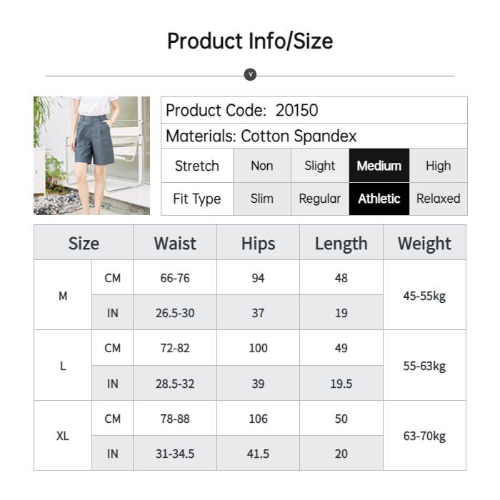Product Introduction of Eyouth 20150 Women shorts high waist casual knee length ladies short pants 1