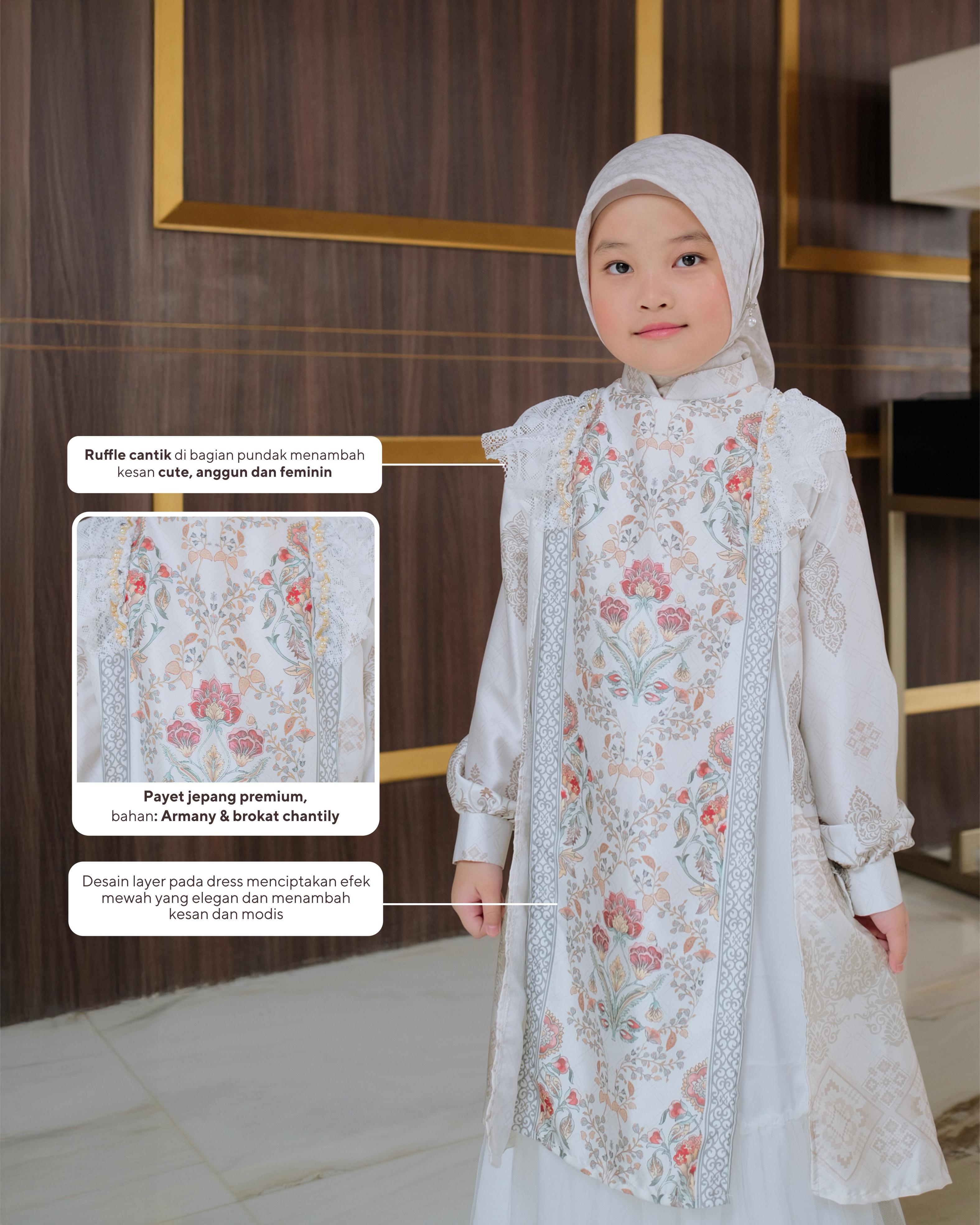 Melody Gamis Anak Payet Umur 1-11 Tahun Couple Sarimbit Keluarga Muslim