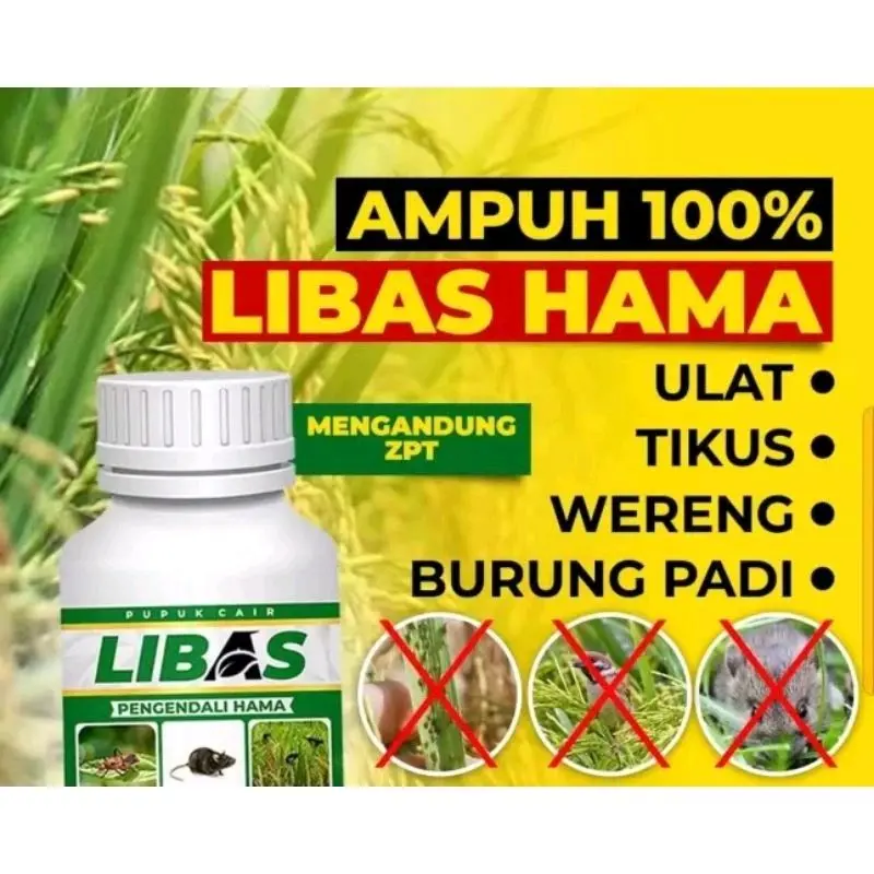 LIBAS 100 ML Pestisida Insektisida Pembasmi Hama Tanaman Racun Tikus Belalang Ulat Burung Tanaman Sehat Subur