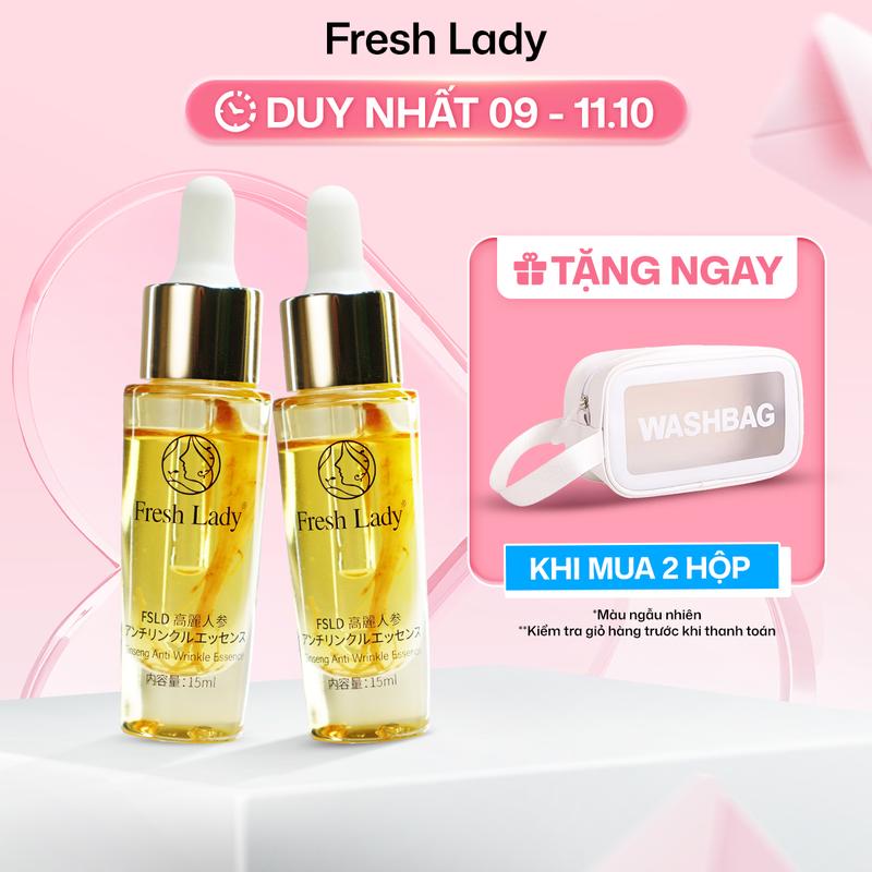 Tinh Chất Nhân Sâm Fresh Lady Hỗ Trợ Cải Thiện Nếp Nhăn, Hỗ Trợ Mờ Thâm Nám, Ngừa Lão Hóa  - 15ml