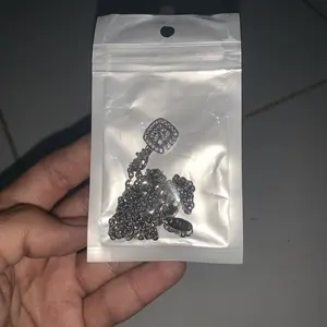 Kalung Titanium putih untuk wanita mewah permata KL-4MRN