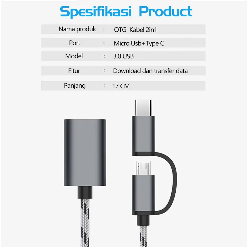 Otg 2 In 1 Dinami Micro Type C Fast Transfer Otg Flash Disk Mouse 4