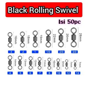 50Pc Black Rolling Swivel Kili - Kili Murah