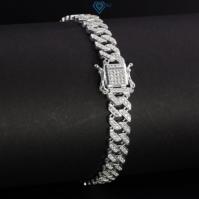  Lắc tay cuban nam bạc mắt xích bản nhỏ 7mm LTA0098 - Trang Sức TNJ 