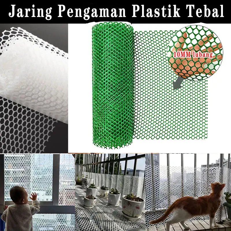 25M Pagar Plastik Baby Plastic Safety Net Balkon/Mall/Pagar Pembatas Kisi-kisi Plastik Taman Pagar Jaring jaring ayam Jendela Anti-pencurian