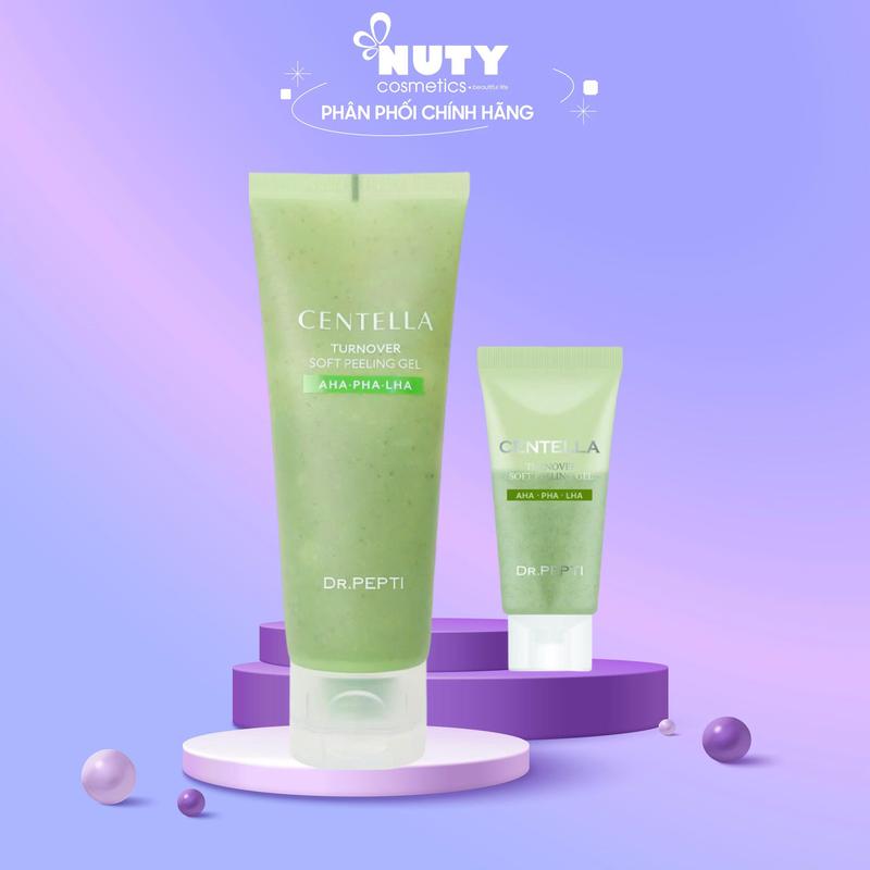 Gel Tẩy Tế Bào Chết Chiết Xuất Rau Má Dr.Pepti Centella Turnover Soft Peeling Gel 30ml 100ml