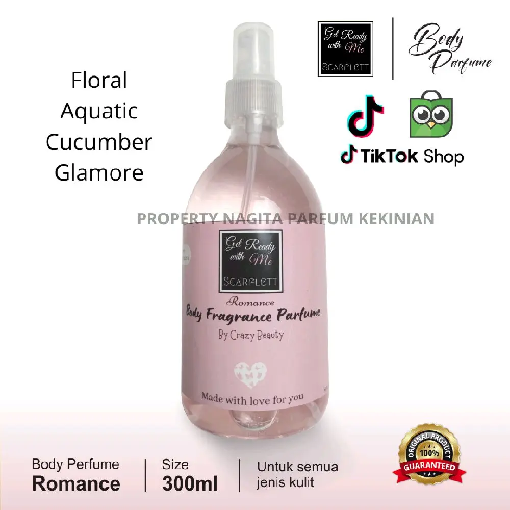 Parfum Badan sehabis mandi Wangi cowok cewek  vanilla bunga ocean parfume 300ml