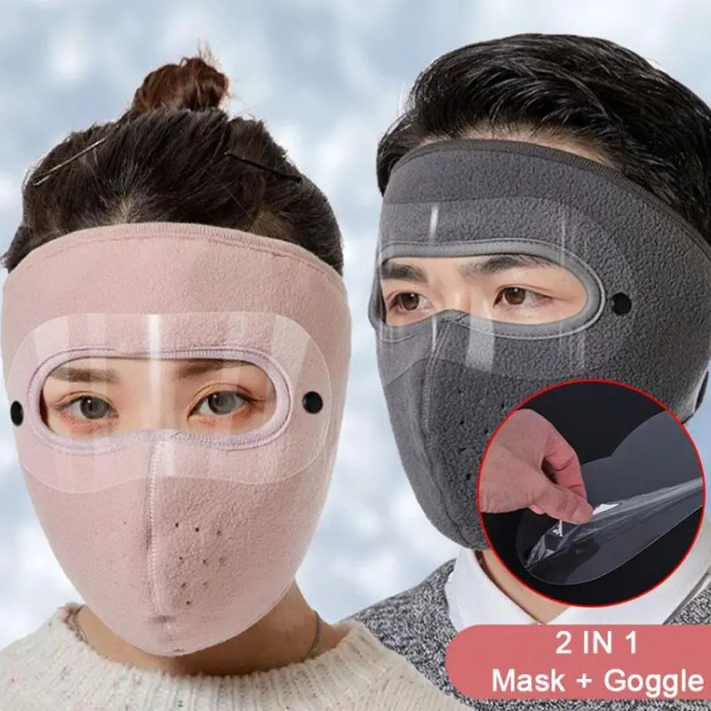 Kính Chống Bụi Chống Sương Mù, Mũ Đạp Xe Thoáng Khí, Khẩu Trang Toàn Mặt, Mặt Nạ Cưỡi Ngựa, Giữ Ấm Mặt, Chống Gió Nhiệt 2