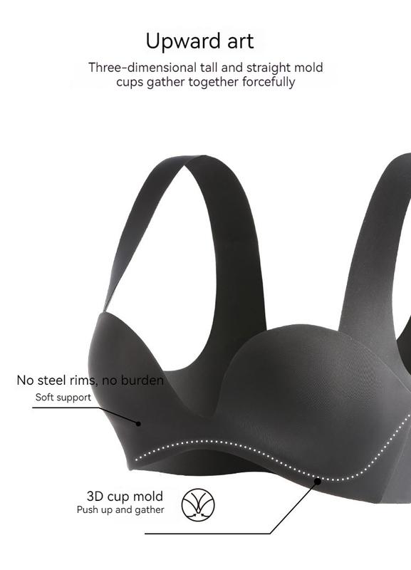 Product Introduction of Internet Celebrity Designer Hot Seamless Underwear Breast Holding Adjustable Bra Set Wireless Small Chest Push up and Anti-Sagging Sexy Bra Female Summer 2