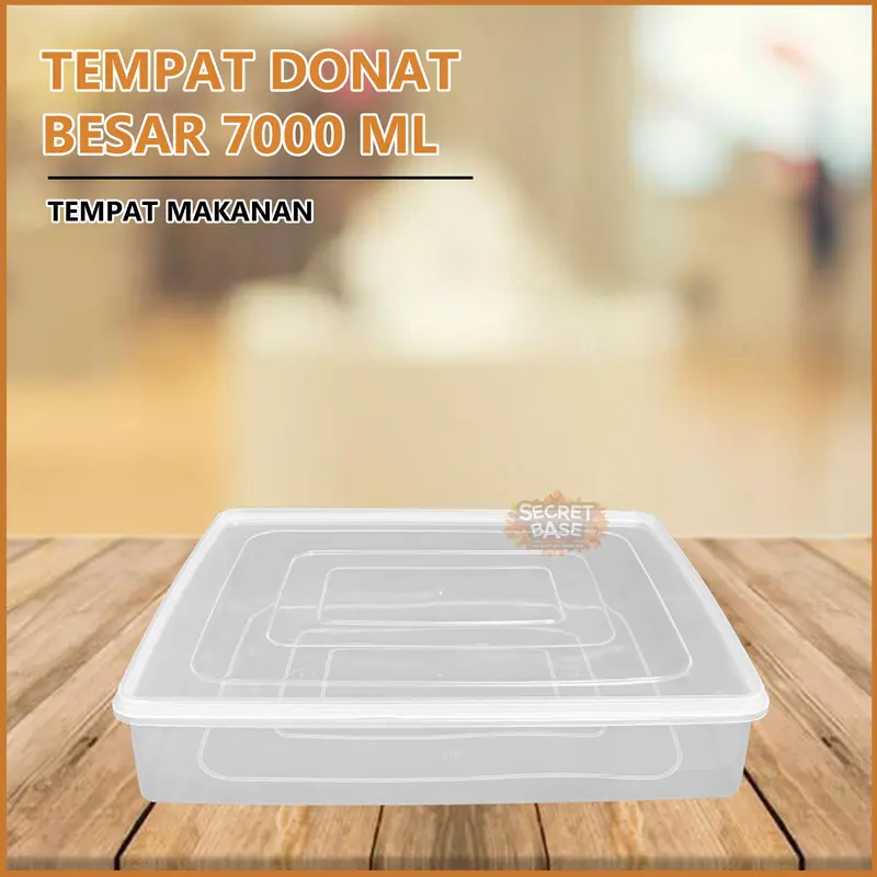 [COD] TEMPAT DONAT BESAR - Wadah Serbaguna / Kotak Plastik Rapat Putih 2