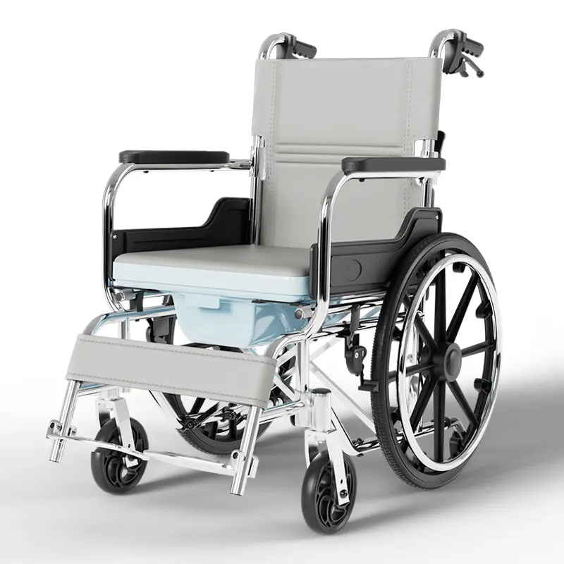 KANBEIO Multifunctional Wheelchair Foldable Waterproof Leather Material Showerable High Quality Wheelchair