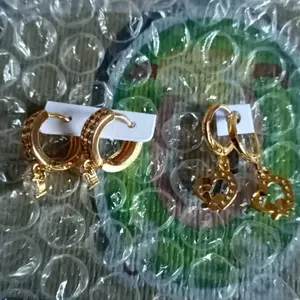 ANTING JEPIT GANDUL TETES TITANIUM, ANTING WANITA ANTI KARAT ELEGAN Earrings