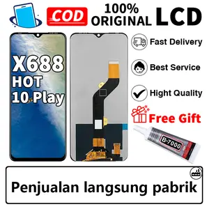LCD INFIN1X  Hot 10 Play / X688 / X688B / X688C / Hot 11 Play /Pova Neo (LE6) /Pova Neo(LE6H) Fullset Ori Layar asli Touchscreen