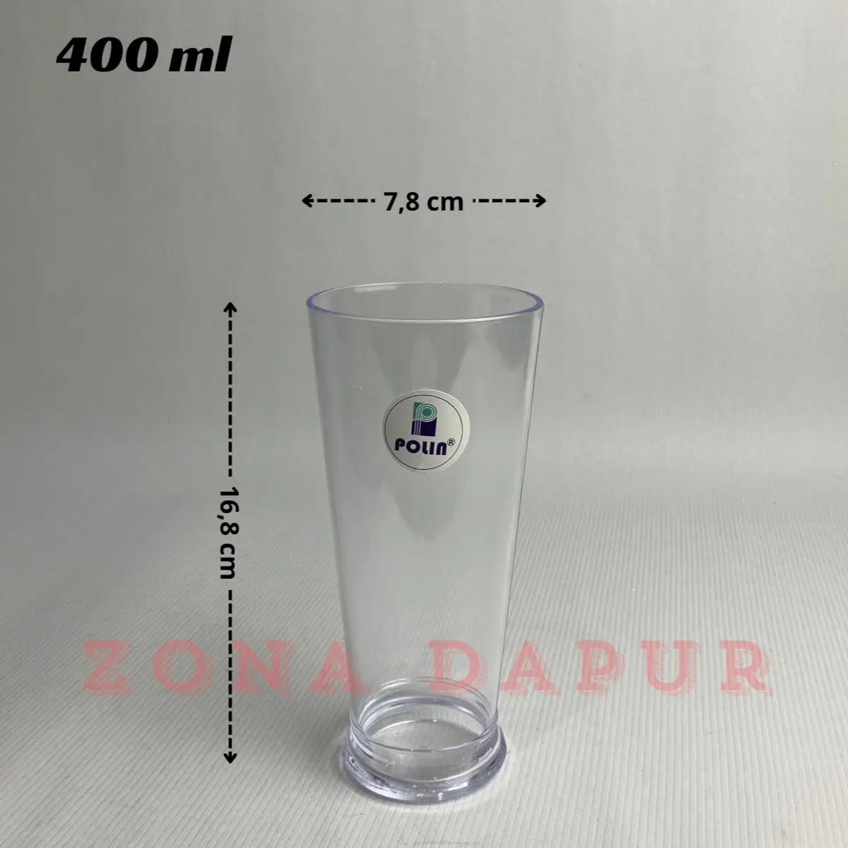 (6 pcs) - Gelas Jus Poli Plastik Bening 400 ml (GL-20), Gelas Cafe Bening, Gelas Milkshake, Gelas Cantik, Gelas Minuman Ala Cafe