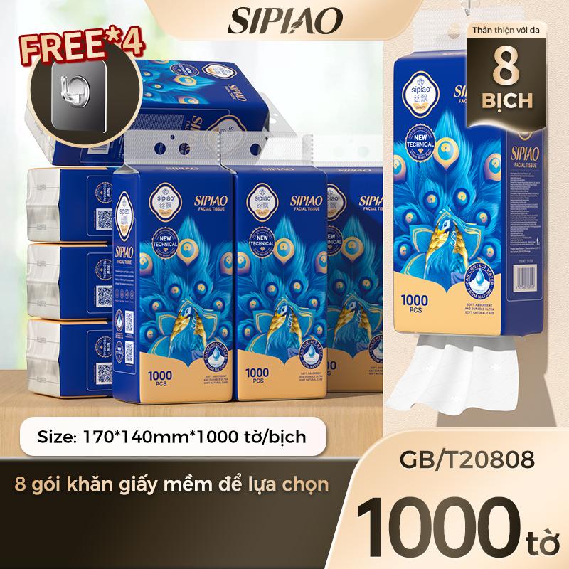 8 Gói Giấy Khăn Giấy Sipiao 5 Lớp Siêu Mềm Và Chắc Chắn Khăn Giấy Mặt Treo,Dày 1558-08 170x140mm VN-1732146913221379650