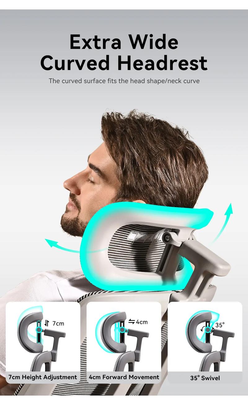 Product Introduction of MUSSO H80 PRO Ergonomic Chair 6D Armrest and Adjustable Headrest Game Chair with Adjustable Back Height Ergonomic Office Chair 2