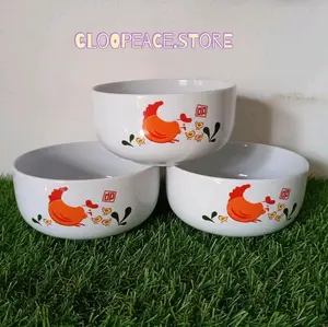 Mangkok kaibon keramik gambar Ayam