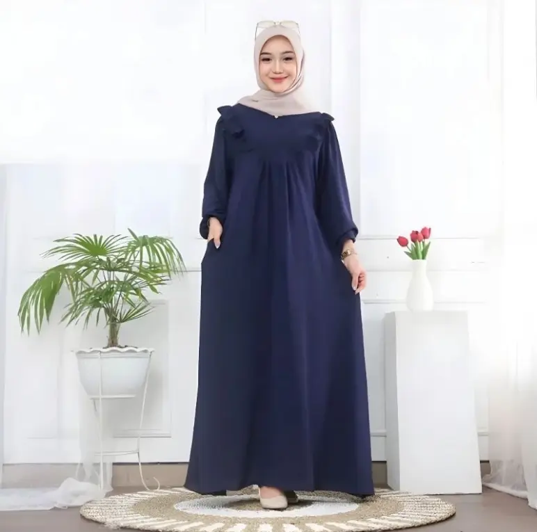 GAMIS SAMIRA CRINKLE AIR FLOW // GAMIS KEKINIAN // GAMIS VIRAL // GAMIS WANITA warna pink