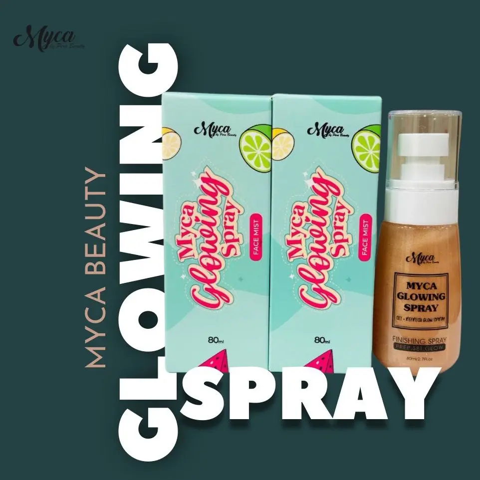 Myca Glowing Spray (Setting Spray Myca Moisturiser Myca Sunscreen SPF50+ PA++ Facial Skincare Skin Repair
