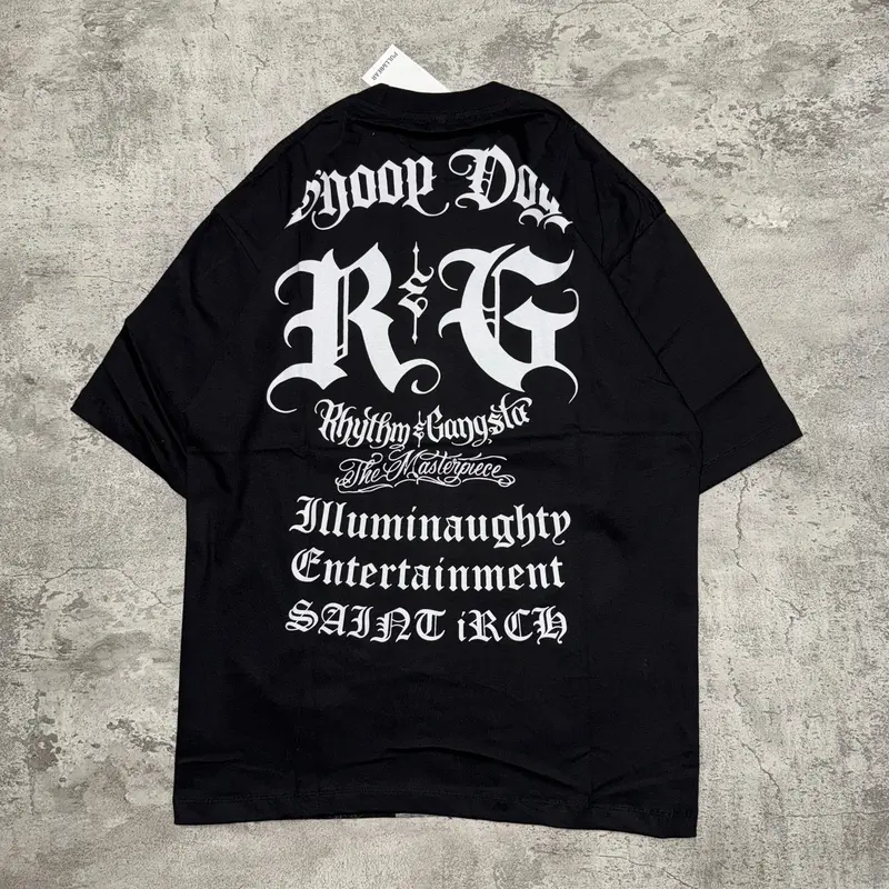 T Shirt Kaos Snoop Dogg - Oversized Model Black 20s 3