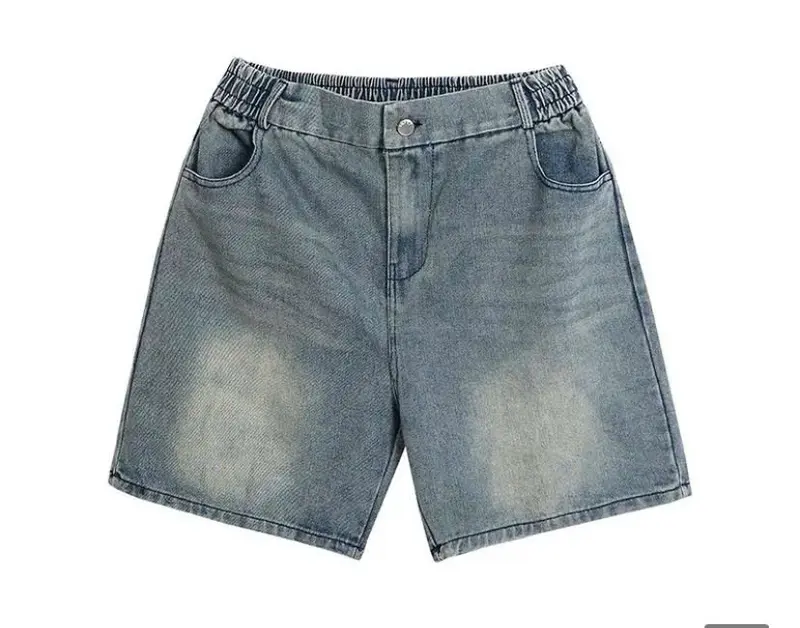 ( Bigsize 45-120kg)  Combo 2 Quần short Jean nam, quần short bò cạp khuy lưng chun vải jean mềm 7