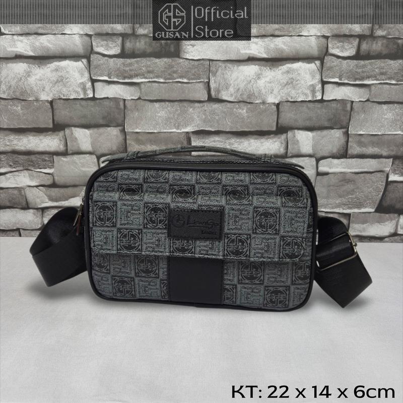 GUSAN Túi Đeo Chéo LISANGO TDC128.07, Túi Xách Tay Nam Da PU Cao Cấp Size 22x14x6cm, Thiết Kế Sang Trọng & Thời Trang, Bảo Hành 12 Tháng, Chống Bụi & Thấm Nước