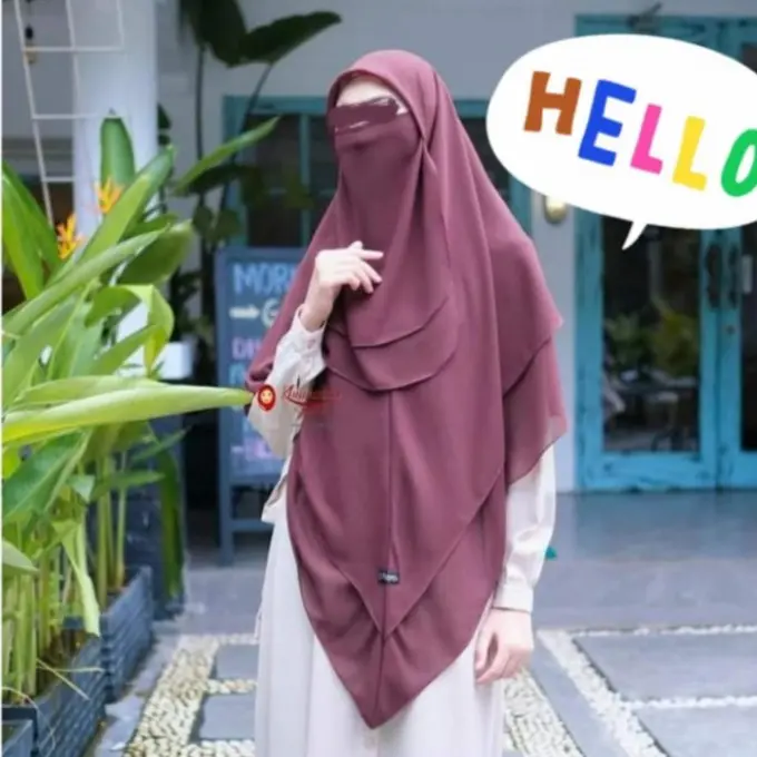 Kerudung segitiga instan,segitiga 2layer,kerudung segitiga 2