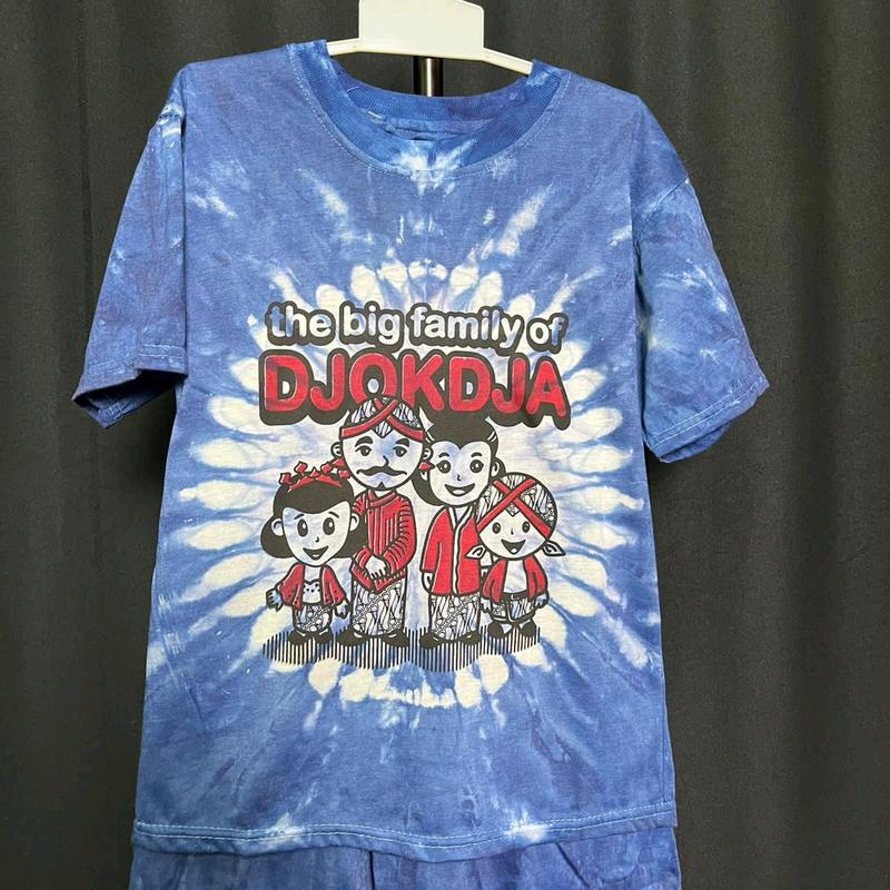 Setelan Kaos Batik Anak Jogja Murah Cap Orang-Orangan Celana Motif 3