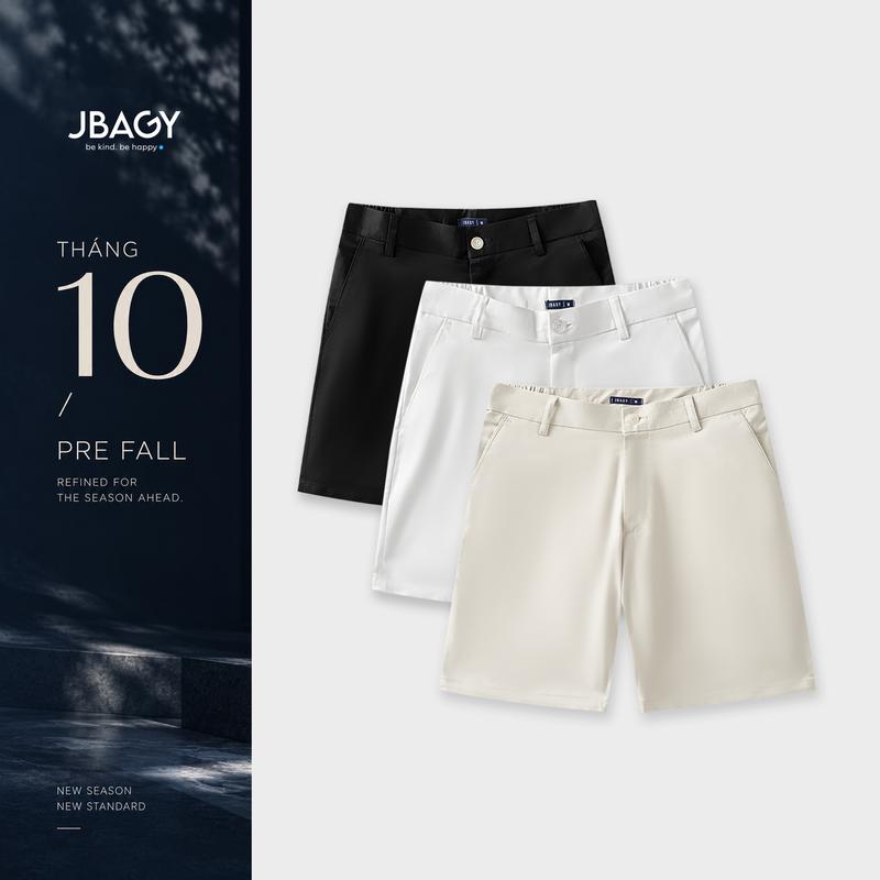 Hè 2026 | Quần short nam JBAGY vải kaki cotton cao cấp co giãn - JN001