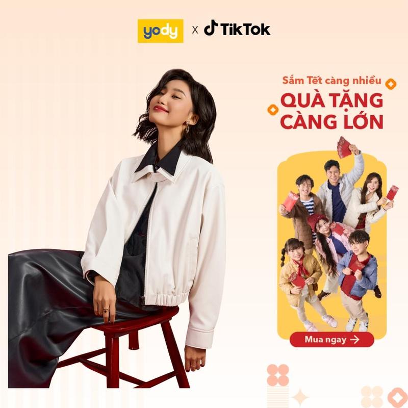  YODY Áo Khoác Ngắn Nữ Bomber Da Chun Gấu KNN7002 