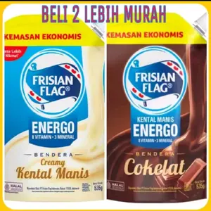 Frisian Flag Energo Susu Kental Manis Pouch 535g - Paket Isi 2 | Promo Hemat! Milk
