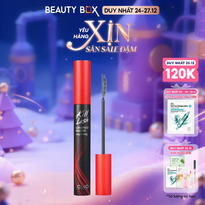  Mascara Giúp Cong Mi Và Dài Mi Clio Kill Lash Superproof Mascara 7g - Cosmetic Women 