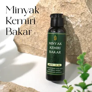 minyak Kemiri Bakar 100 alami / Mengurangi Rontok / Penumbuh Rambut Bayi & Dewasa / Penebal Brewok, Kumis, Jambang, Janggut, Alis