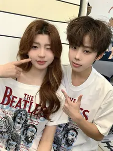 Remay. Sabrina t shirt Korean style the beatles kaos baju wanita retro pakaian pasangan /330