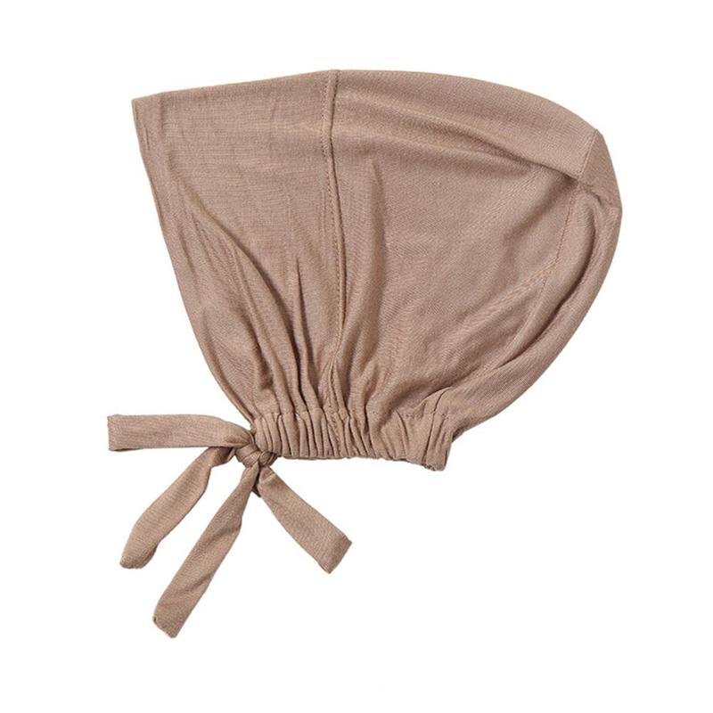 Product Introduction of Women’s Ladies’ Solid Color Plain Hijab Head Kerchief Head Sun Inner Cover Coverchief Wrap L2E9 25